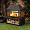 Deko Living Wood Burner Fireplace - Metal - 40 Inch COB10501